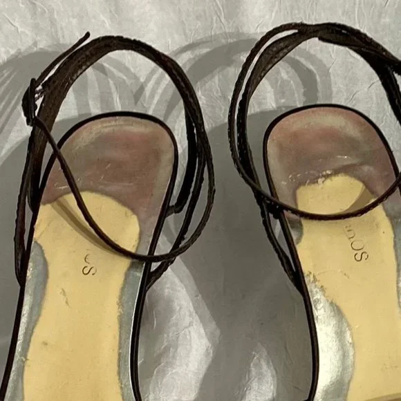 Strappy Evening Brown Sandal - Picture 6 of 13